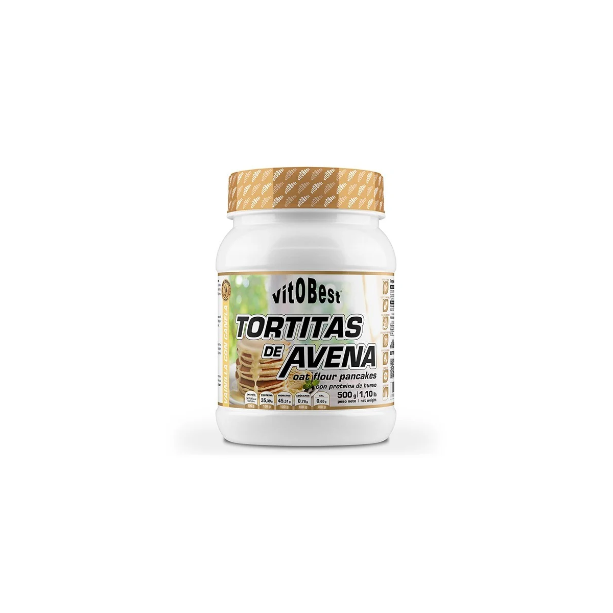 Tortitas de Avena 500gr Vitobest Preparado para Pancakes