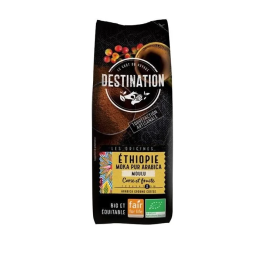 Cafe 100% Arábica Molido Tueste Natural Bio 250gr Origen Etiopía Destination