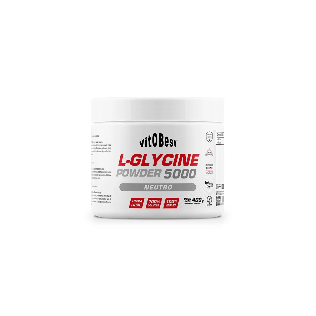 L- Glicina 5000 Polvo 400gr Vitobest