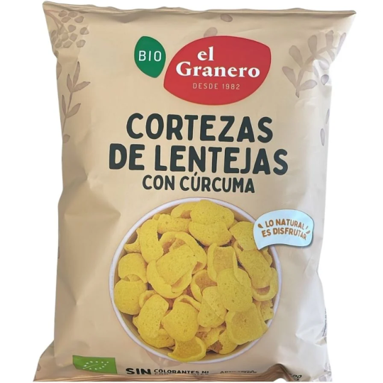 Cortezas de Lenteja BIO Con Cúrcuma 65g El Granero