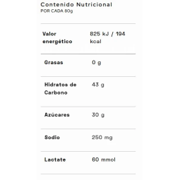 Lactate 60 Gel Energético con Lactato Santamadre