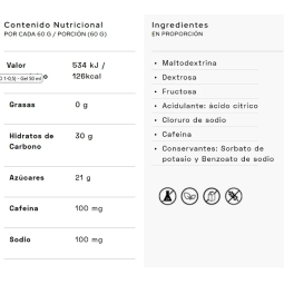 Gel Energetico 30CHO Con Cafeína Santamadre