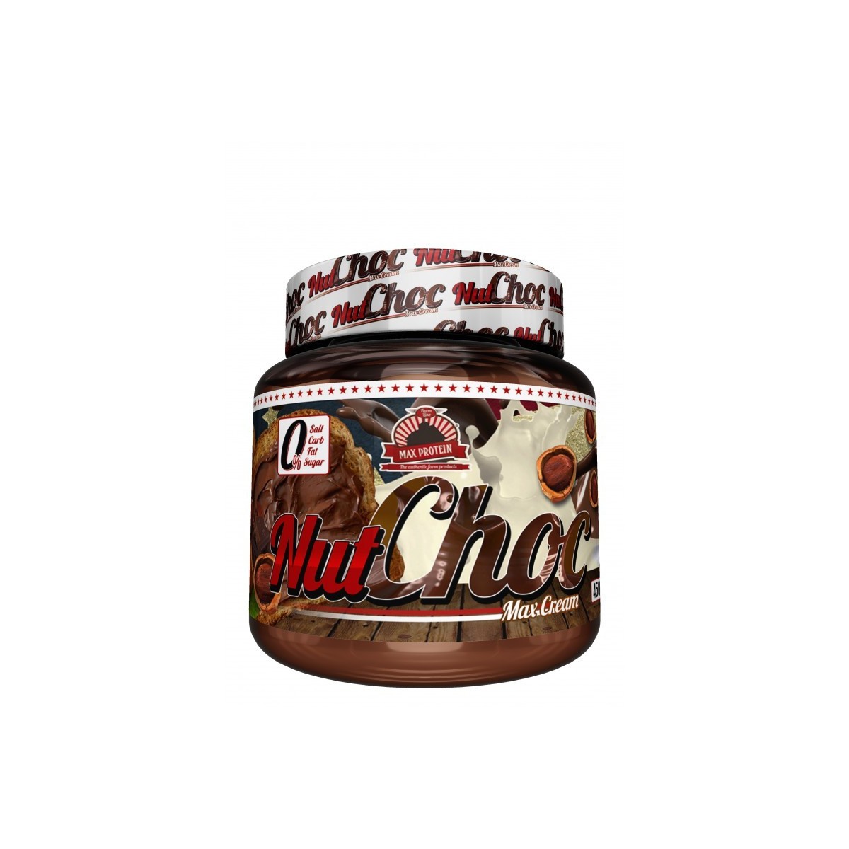 NUTCHOC-CREMA CHOCOLATE Y AVELLANAS 0%-50GR-MAX PROTEIN