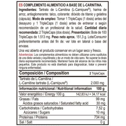 L-CARNITINA 1500 120CAPS VITOBEST