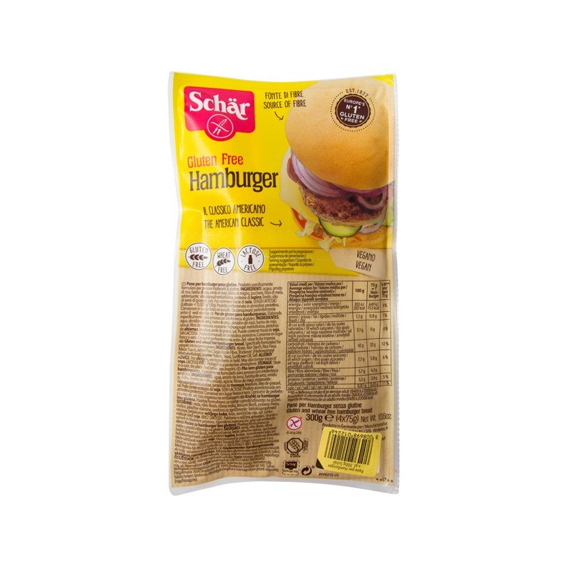 PAN HAMBURGUESA SIN GLUTEN SCHAR 4X75GR