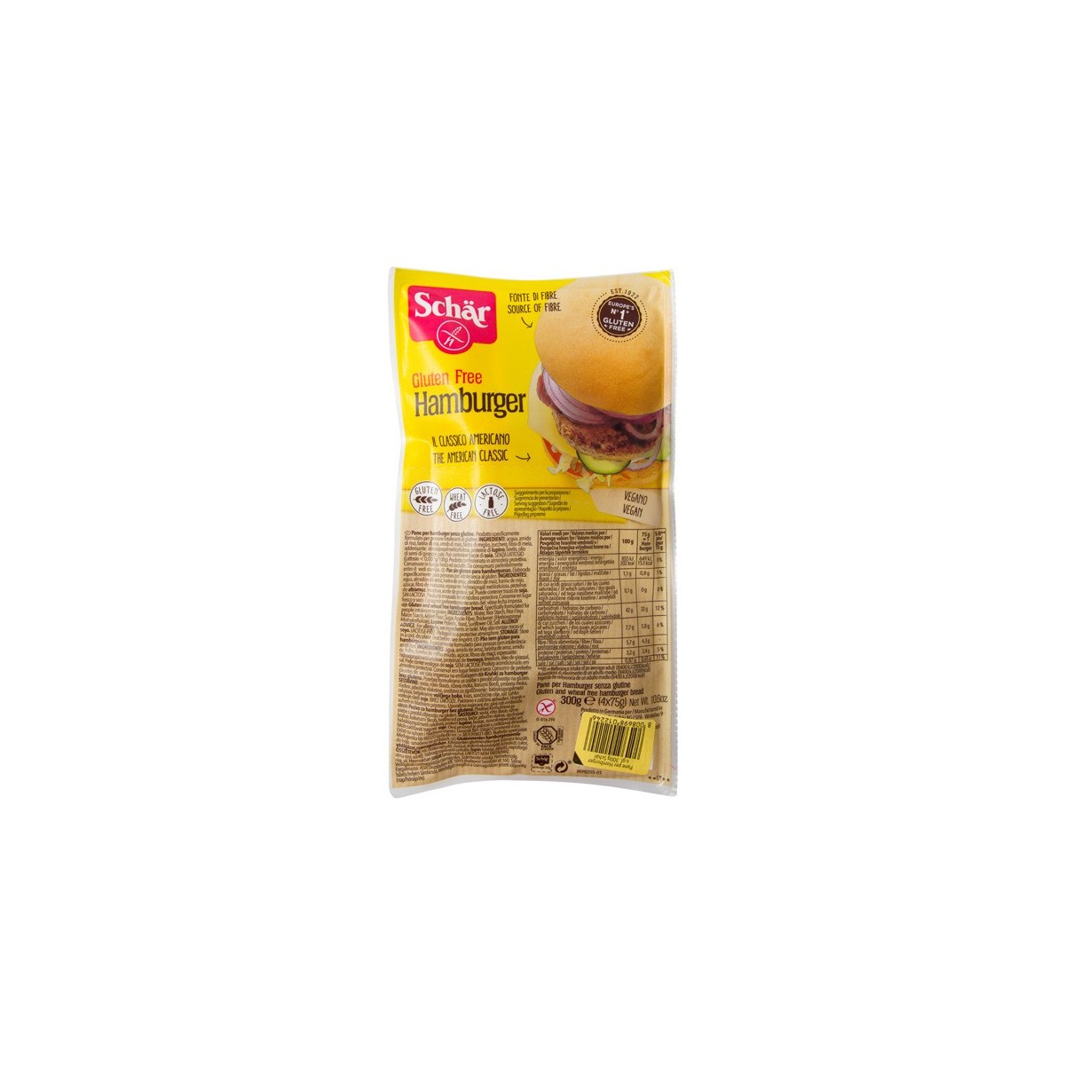 PAN HAMBURGUESA SIN GLUTEN SCHAR 4X75GR