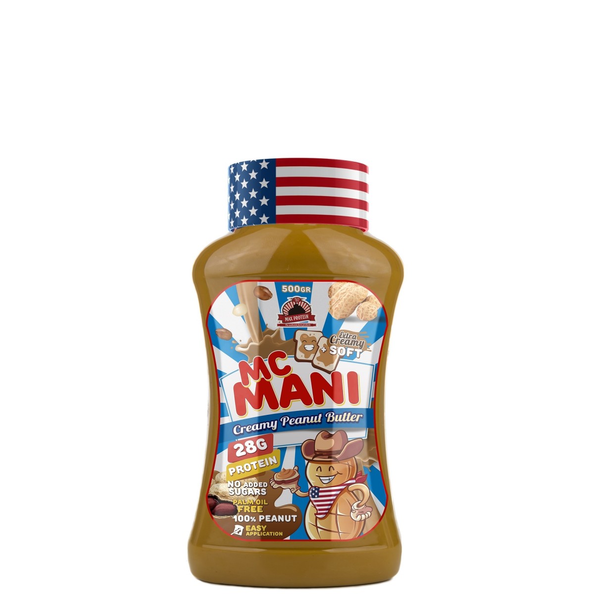 CREMA CACAHUETE MC MANI-500GR-SABOR SUAVE-MAX PROTEIN