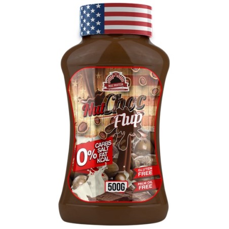 NUTCHOC FLUP-500g-MAX PROTEIN-SIROPE ESTILO NUTELLA