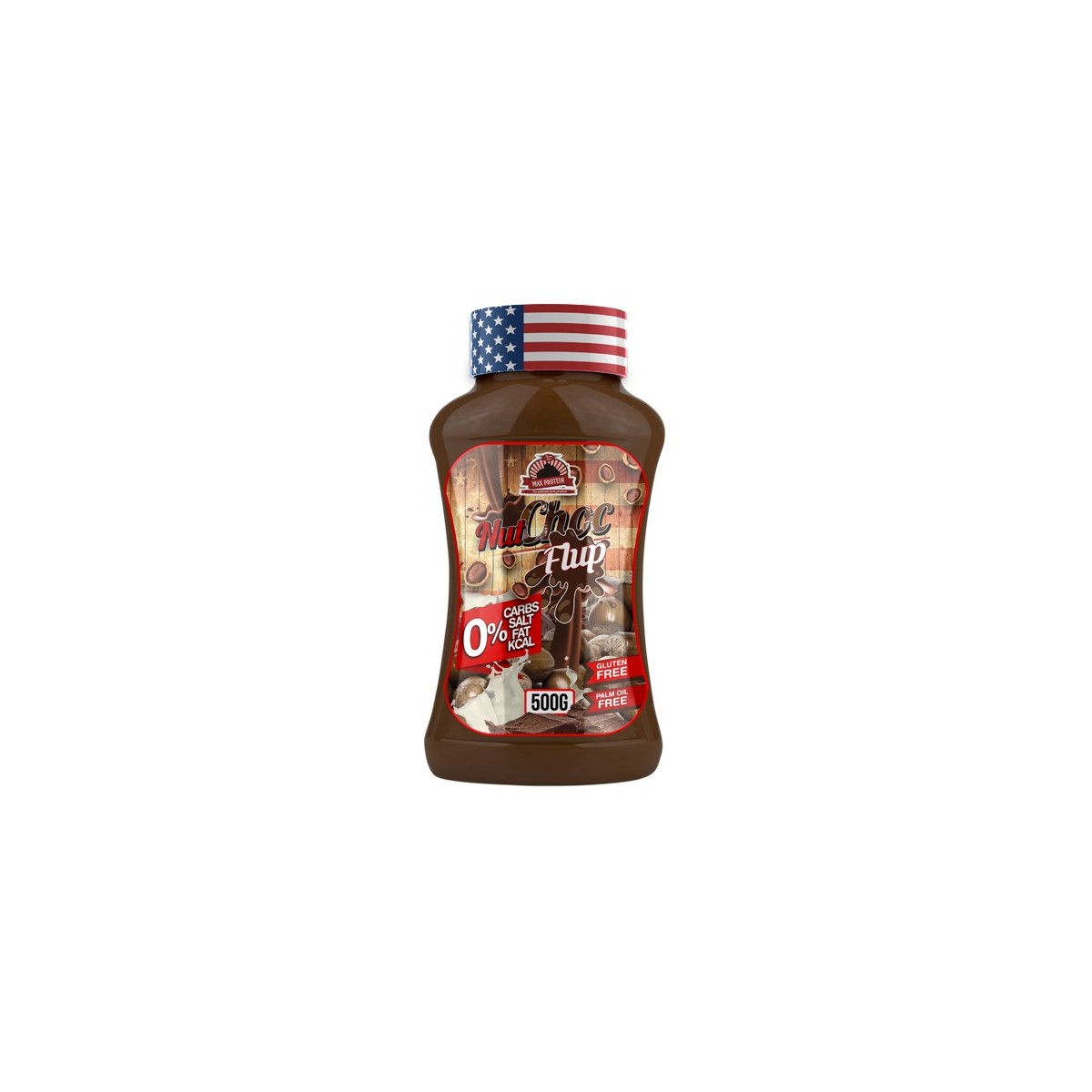 NUTCHOC FLUP-500g-MAX PROTEIN-SIROPE ESTILO NUTELLA