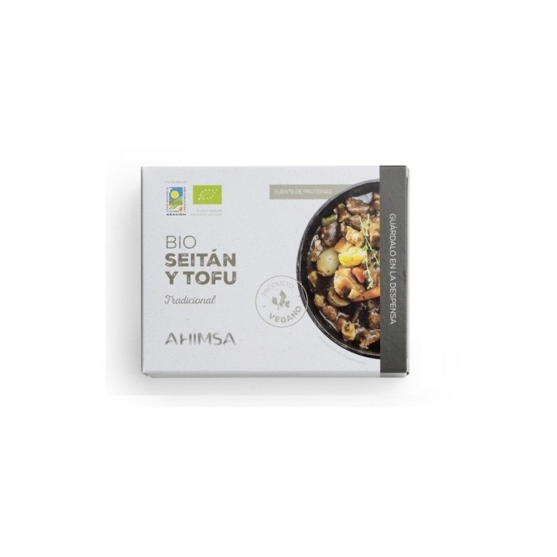 BIO SEITÁN Y TOFU 260g-AHIMSA- Carne vegetal