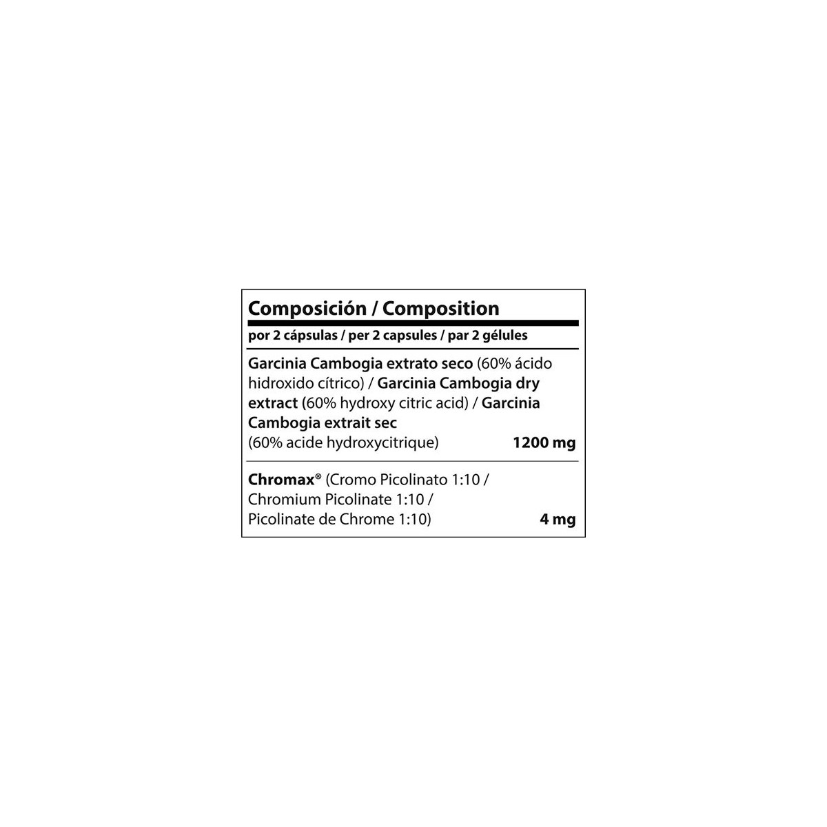 GARCIMAX 90 CAPS- VITOBEST- Garcinia Cambogia + cromo