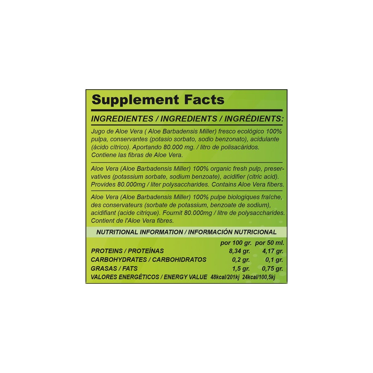 JUGO DE ALOE VERA ECOLOGICO 1LT- VITOBEST