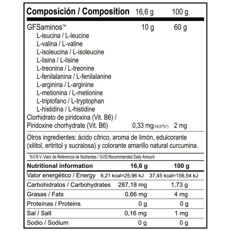 GFS AMINOS 500GR VITOBEST