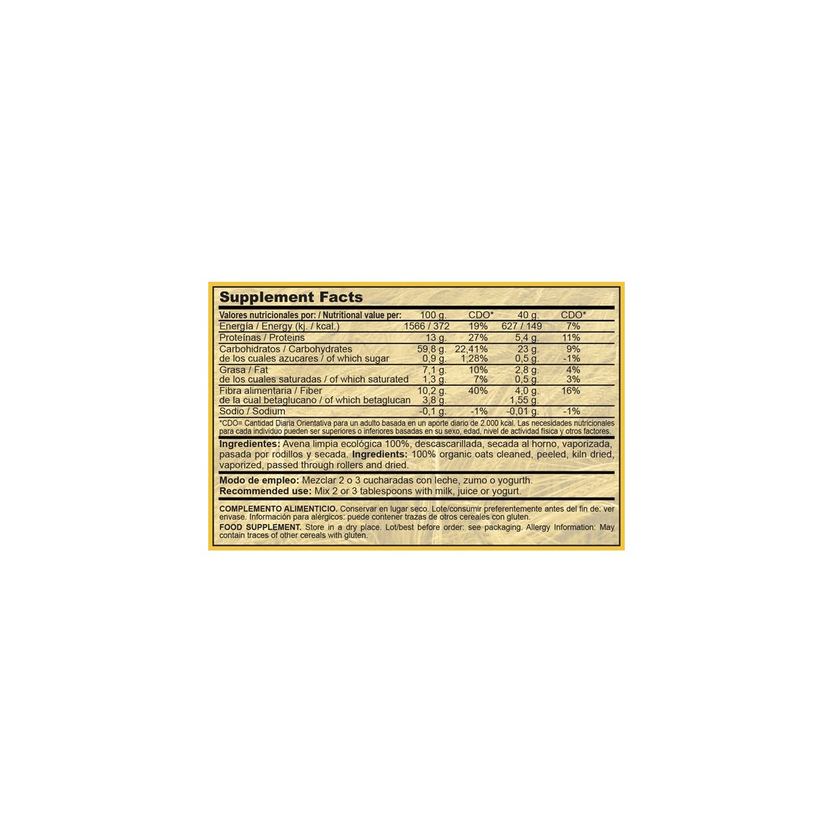 COPOS DE AVENA FINOS- ECOLOGICOS-1KG-BIOGRA