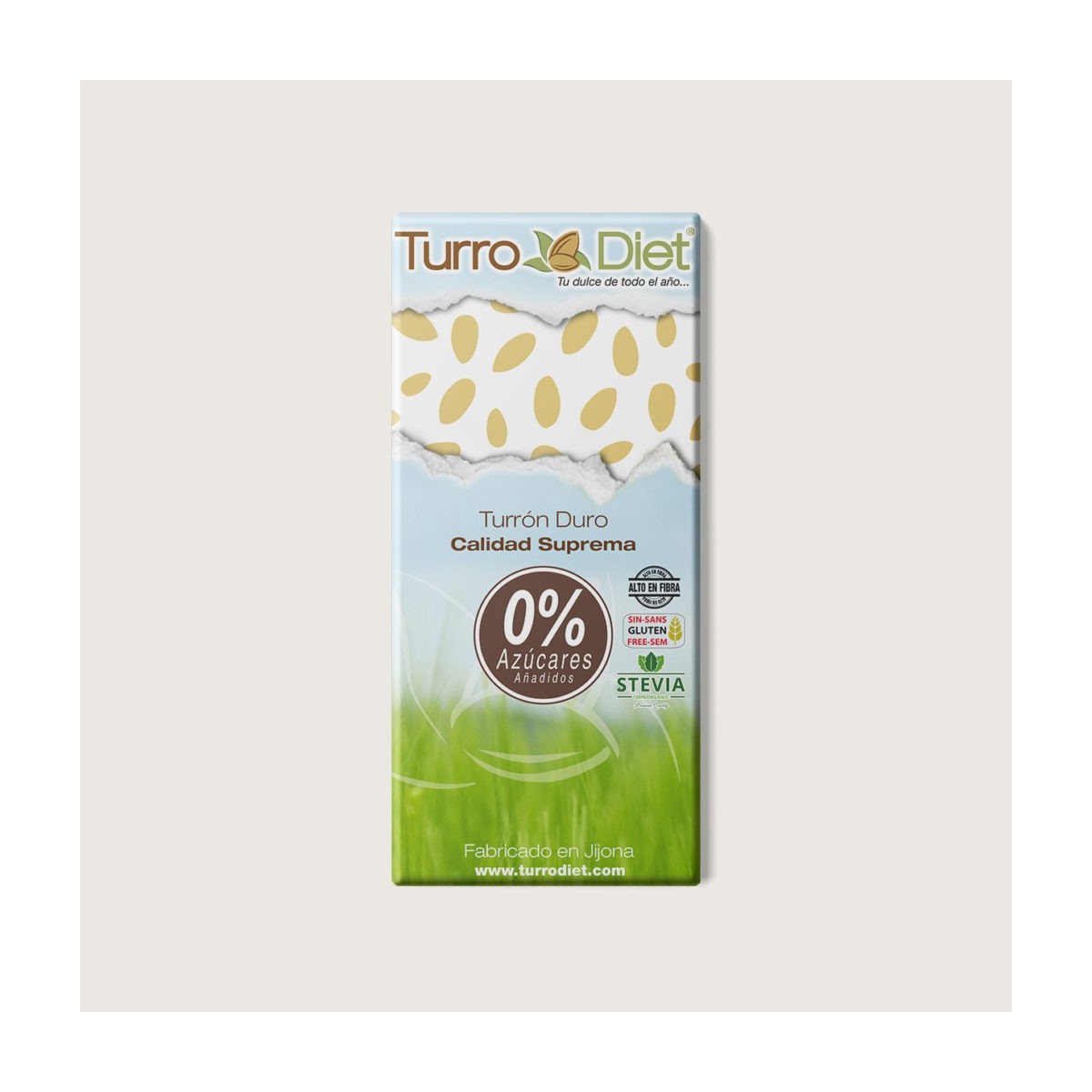TURRON BLANDO SIN AZUCARES (stevia)-TURRODIET