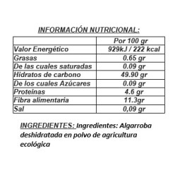 ALGARROBA BIO EN POLVO 250G-Finestra Sul Cielo