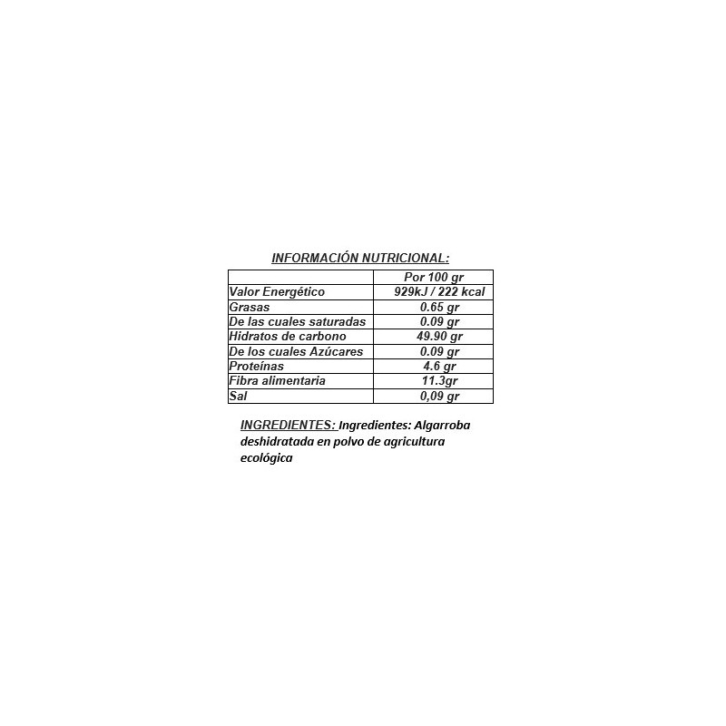 ALGARROBA BIO EN POLVO 250G-Finestra Sul Cielo
