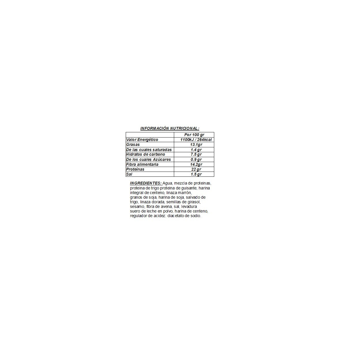 PAN PROTEICO Protein Bread-Life Pro 250g 5 Rebanadas