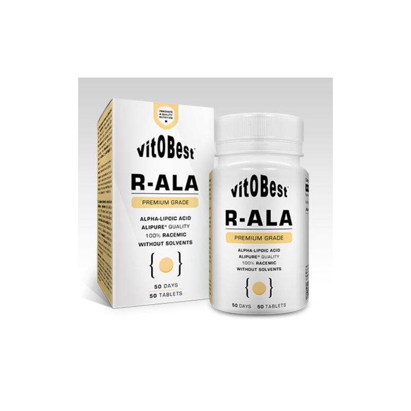 R-ALA 50caps Vitobest 100% racémico-Grado farmacéutico.