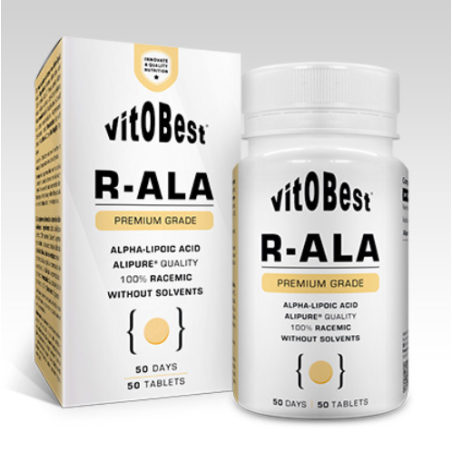 R-ALA 50caps Vitobest 100% racémico-Grado farmacéutico.