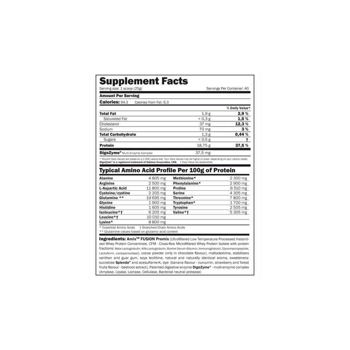 WHEY PURE FUSION 2.3KG AMIX