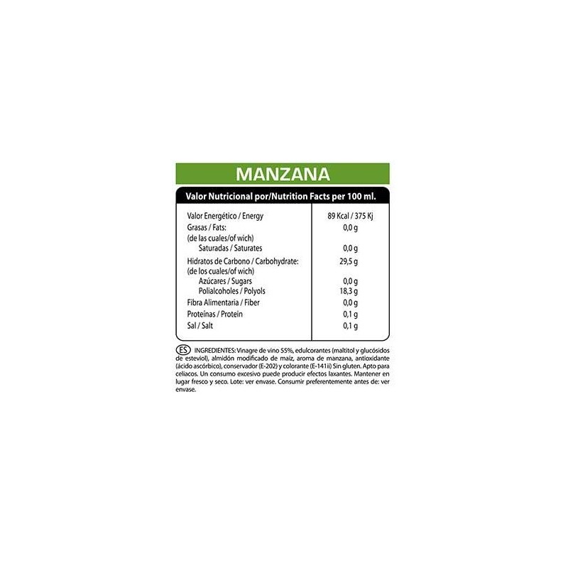 Crema de Vinagre 0% MANZANA 225g -Vitobest-Sin azucares-sin grasas